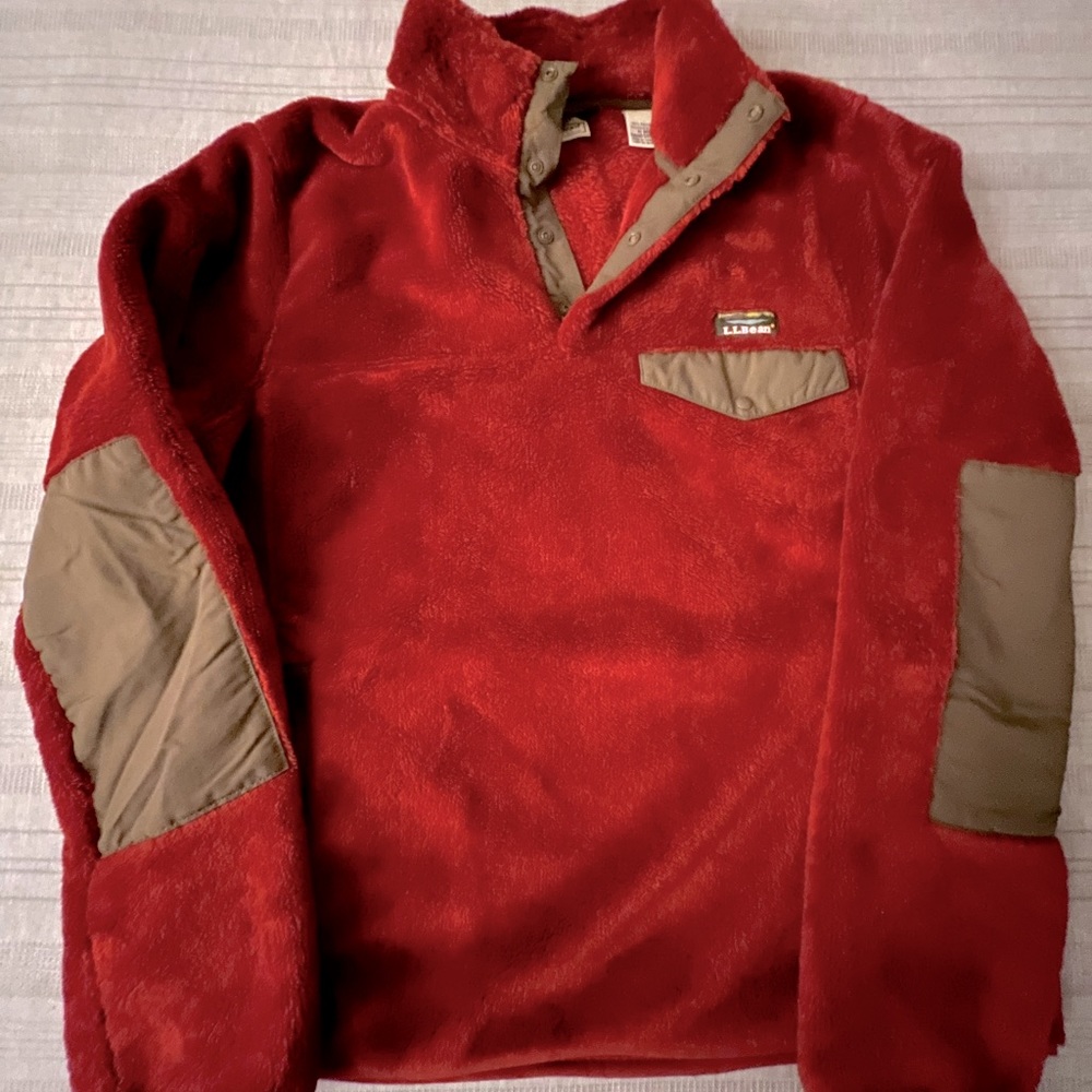 Gently worn LLBean 1/4 button Hi-pile fleece pullover